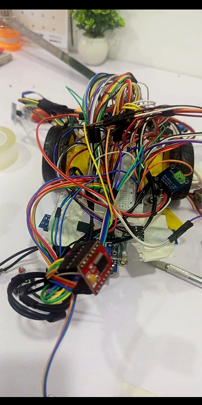 Early AMSAN electronics prototype during hardware integration.